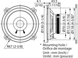 Колонки автомобильные Kenwood KFC-S1356