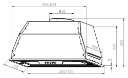 Вытяжка встраиваемая Lex GS Bloc P 900 черный