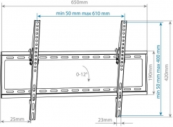 Кронштейн для телевизора Arm Media STEEL-2 new черный 32 -90 макс.40кг настенный наклон