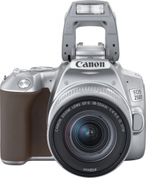 Зеркальный Фотоаппарат Canon EOS 250D серебристый 24.1Mpix EF-S 18-55mm f/1:4-5.6 IS STM 3 4K Full HD SDXC Li-ion