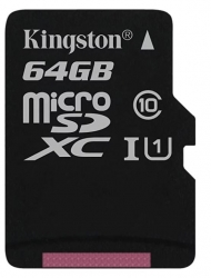 Карта памяти MicroSDXC Kingston 64Gb Canvas Select Plus class 10 SDCS2/64GBSP б/ад