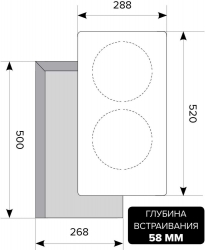 Индукционная варочная поверхность Lex EVI 320 F BL черный