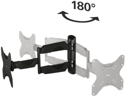 Кронштейн для телевизора Hama H-118665 черный 10-48 макс.25кг настенный поворот и наклон