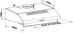 Вытяжка козырьковая Maunfeld MP-1 60 черный