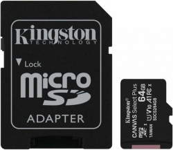 Карта памяти microSDXC Kingston 64Gb Canvas Select Plus Class10 SDCS2/64GB